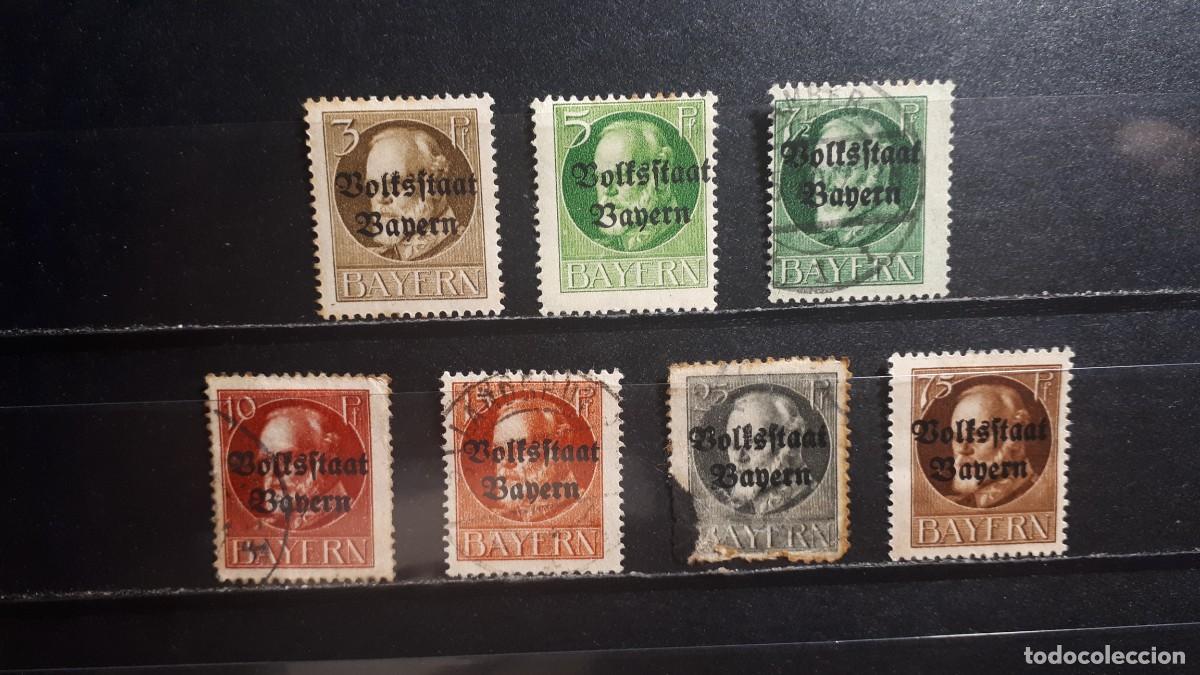 Sellos: ALEMANIA. BAVIERA. Rep. De WEIMAR. &deg;/*. 1919. YVERT 116/20, 122, 128