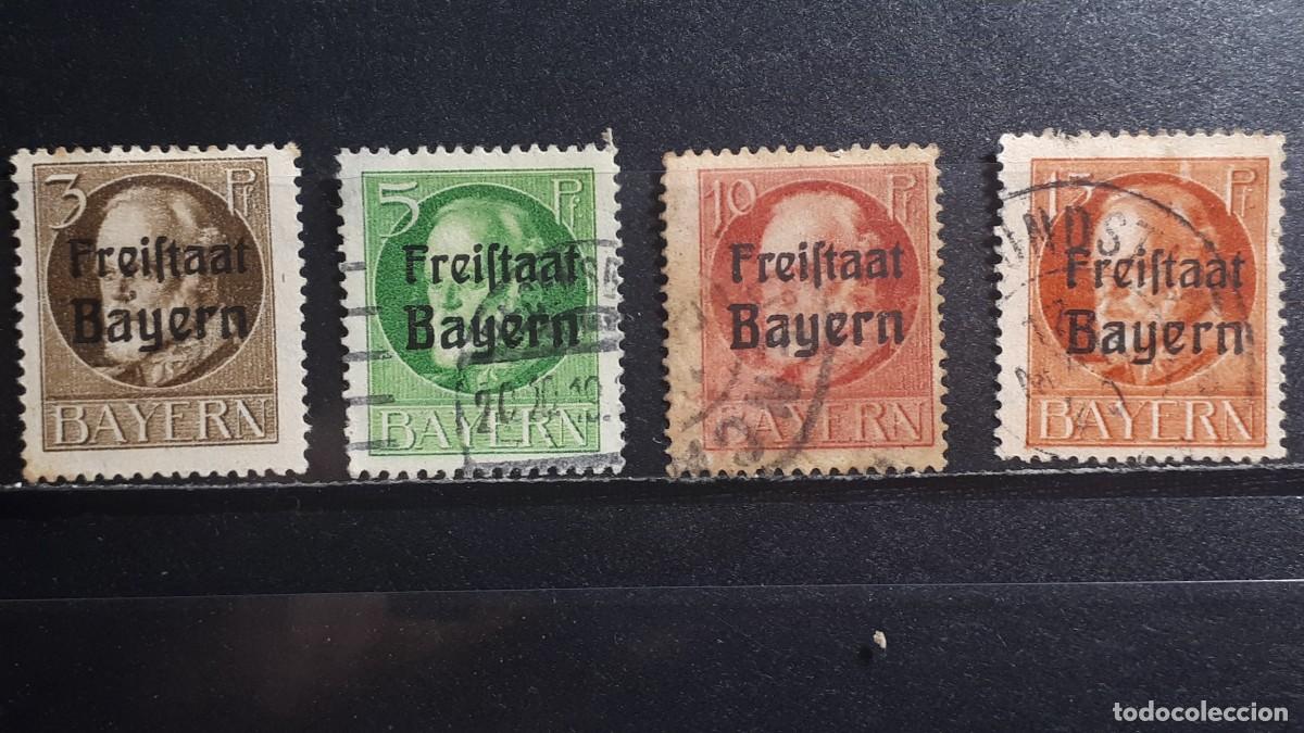Sellos: ALEMANIA. BAVIERA. Rep. De WEIMAR. */&deg;. 1919. YVERT 152/3, 155/6.