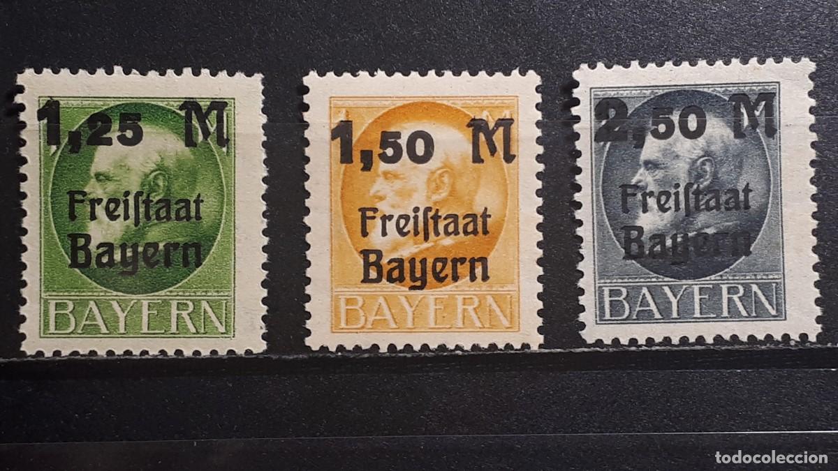 Sellos: ALEMANIA. BAVIERA. Rep. De WEIMAR. *. 1920 YVERT 174/6