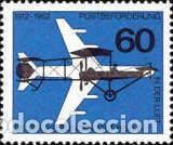 Sellos: Alemania Berl&iacute;n 1962 SW-228 &rdquo;L Aniversario Correo A&eacute;reo&rdquo;./ Nuevo, sin charnela, MNH.