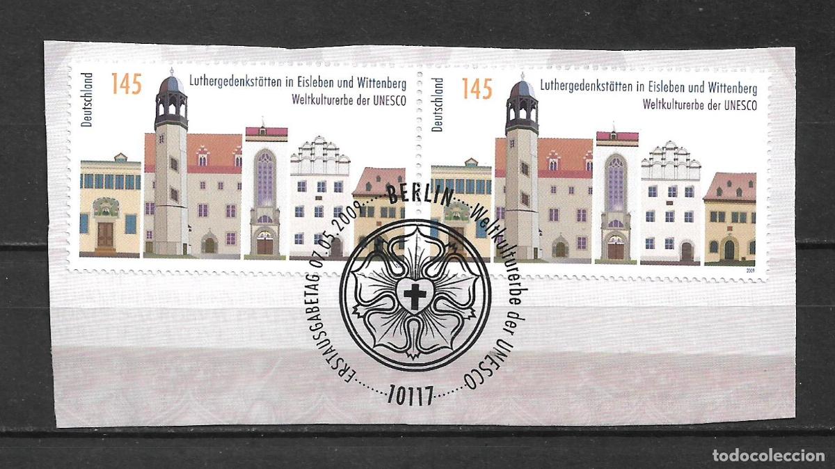 Sellos: alemania 2009 michel 2736 usado - unesco - 33/40