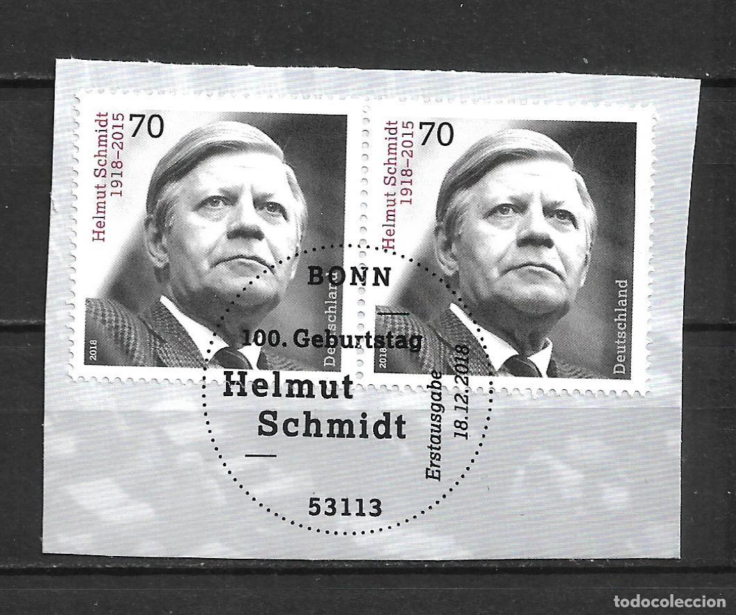 Sellos: alemania 2018 michel 3429 usado - 100 Aniversario Helmut Schmidt - 33/40