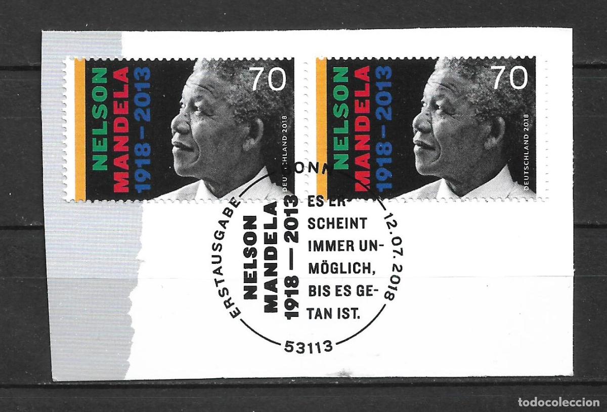 Sellos: alemania 2018 michel 3404 usado - 100 Aniversario Nelson Mandela - 33/41