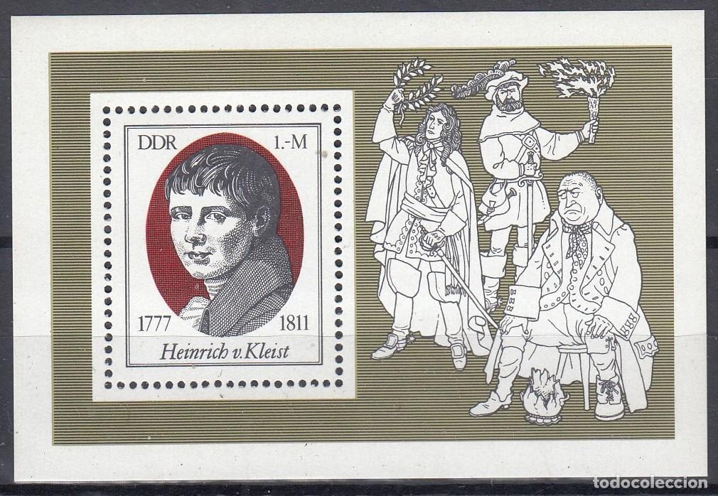 Sellos: HB1977 -Alemania Oriental DDR 1977 Yvert HB 48 ** NUEVA SIN FIJASELLOS- Poeta, Heinrich Von Kleist