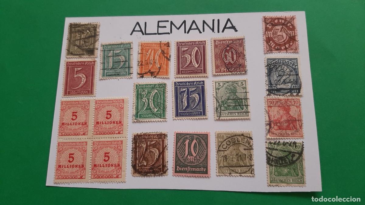 Sellos: (ALEMANIA) LOTE DE SELLOS EN FICHA