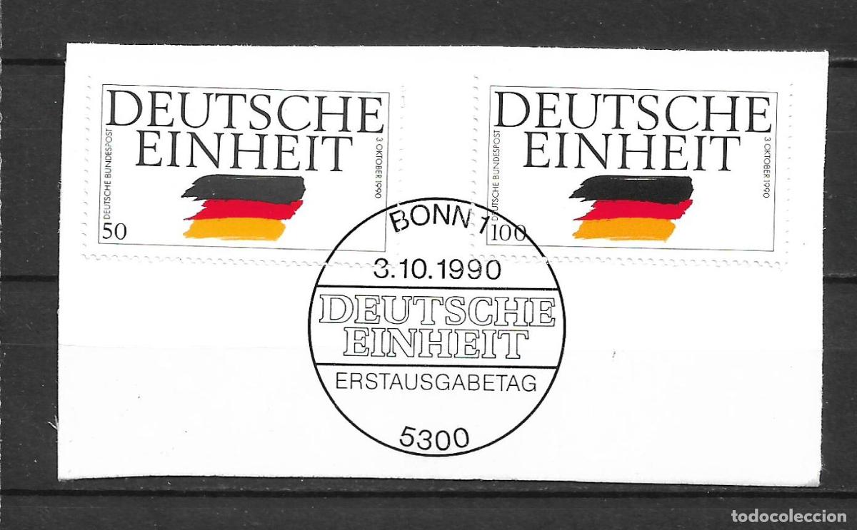 Sellos: alemania 1990 michel 1477/1478 usado 1.20&euro; - 33/42