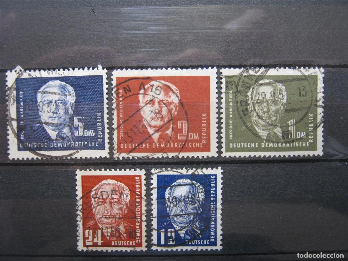 Sellos: DDR ALEMANIA ORIENTAL 1950 SERIE YVERT 6/9A USADOS PERFECTOS.