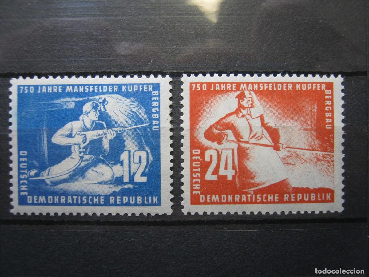 Sellos: DDR ALEMANIA ORIENTAL 1950 SERIE YVERT 25/26 MNH** SIN CHARNELA LUJO.