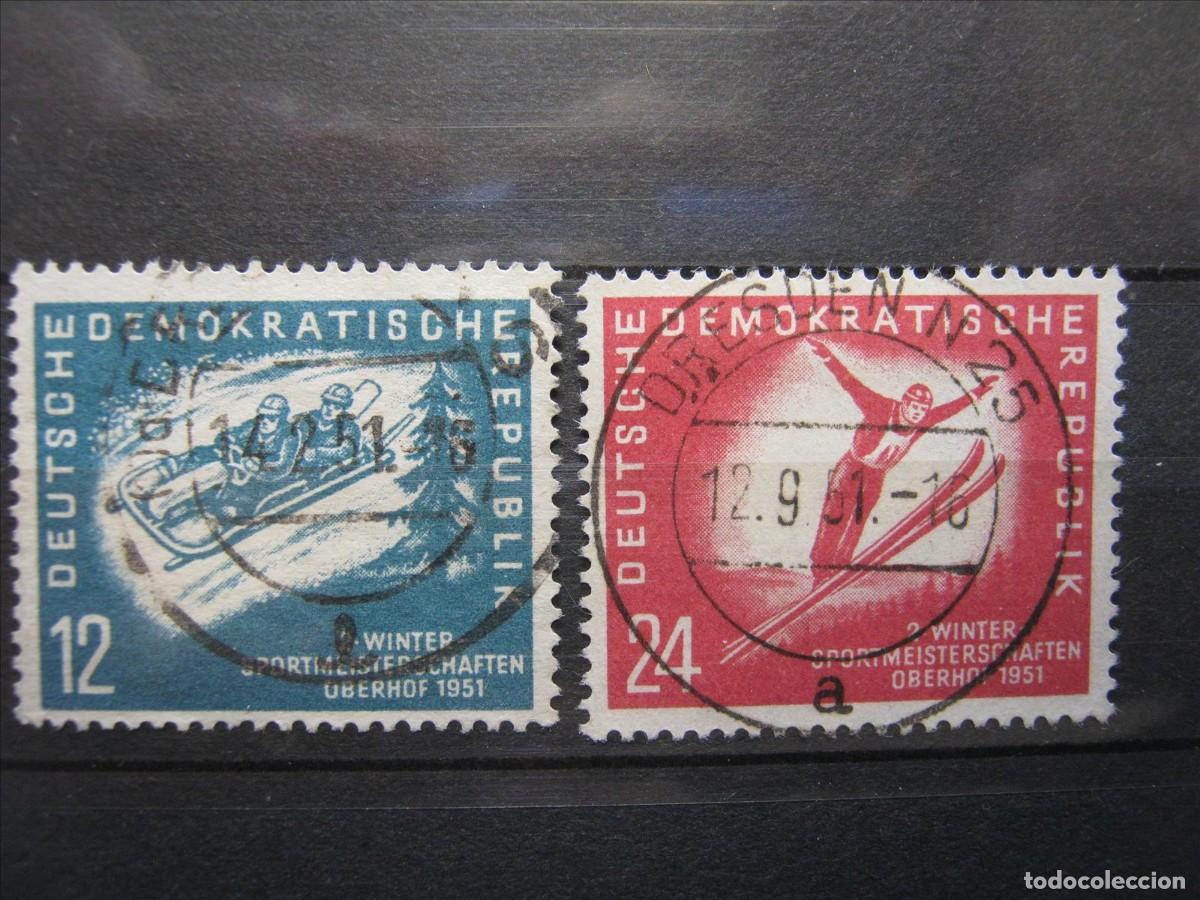 Sellos: DDR ALEMANIA ORIENTAL 1951 SERIE YVERT 32/33 USADOS PERFECTOS.