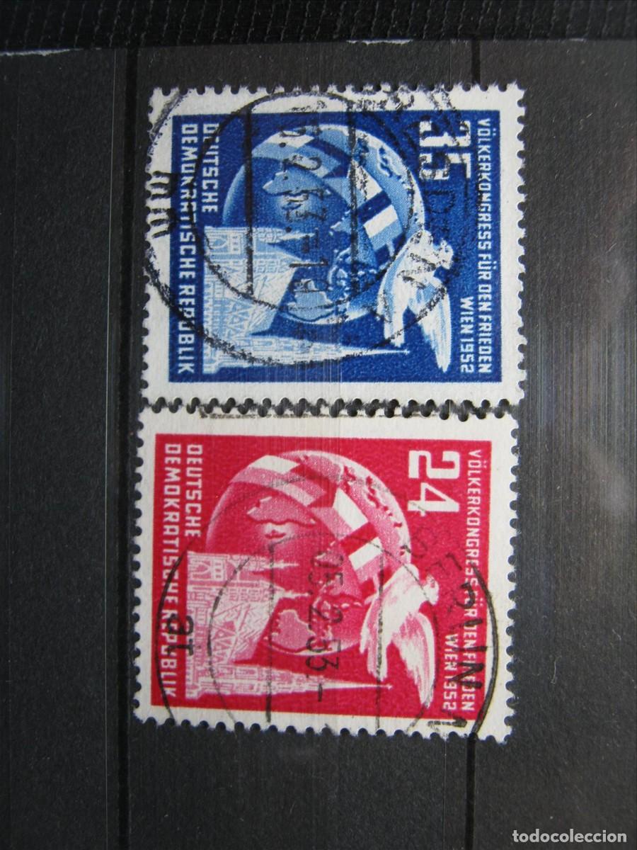 Sellos: DDR ALEMANIA ORIENTAL 1953 SERIE YVERT 76/77 USADOS PERFECTOS.