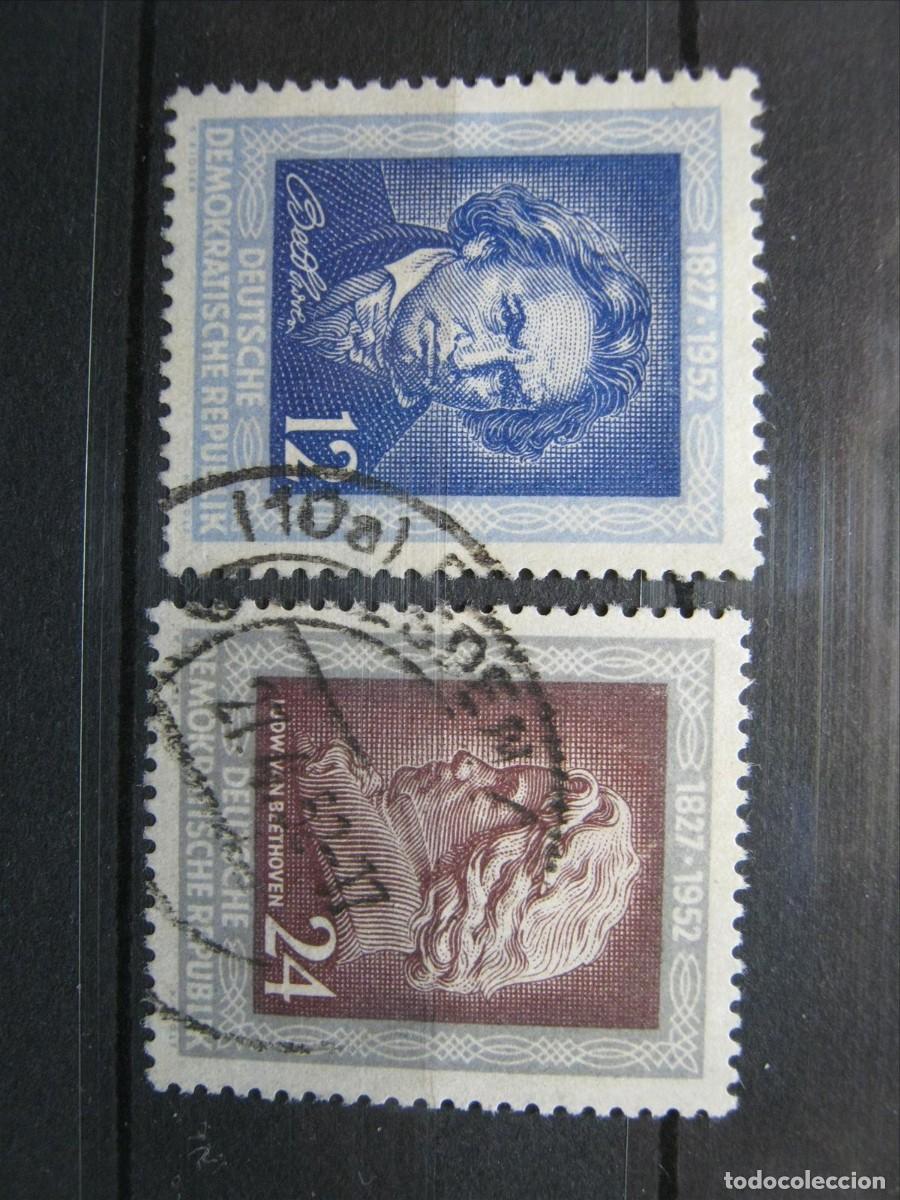 Sellos: DDR ALEMANIA ORIENTAL 1952 SERIE YVERT 52/53 USADOS PERFECTOS.
