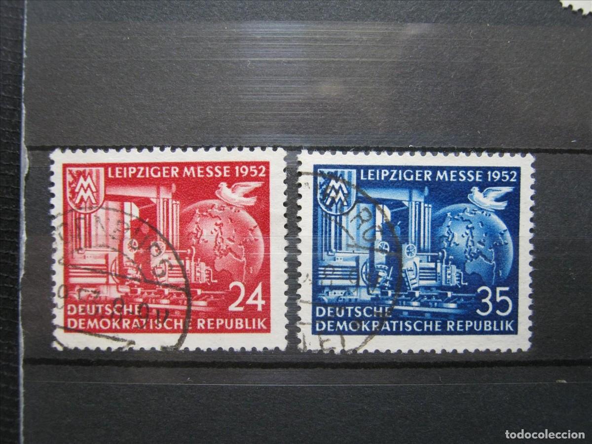 Sellos: DDR ALEMANIA ORIENTAL 1952 SERIE YVERT 67/68 USADOS PERFECTOS.