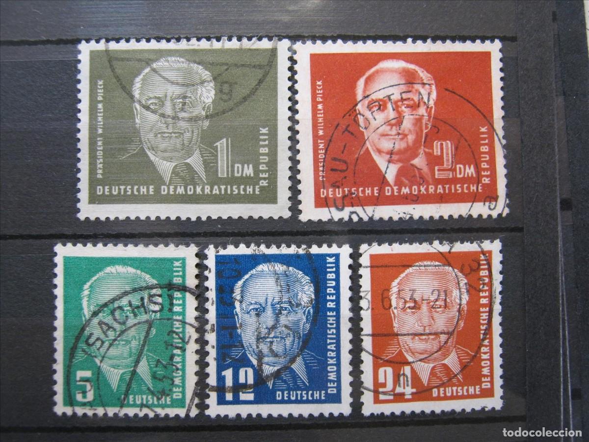 Sellos: DDR ALEMANIA ORIENTAL 1952 SERIE YVERT 69/72 A USADOS PERFECTOS.