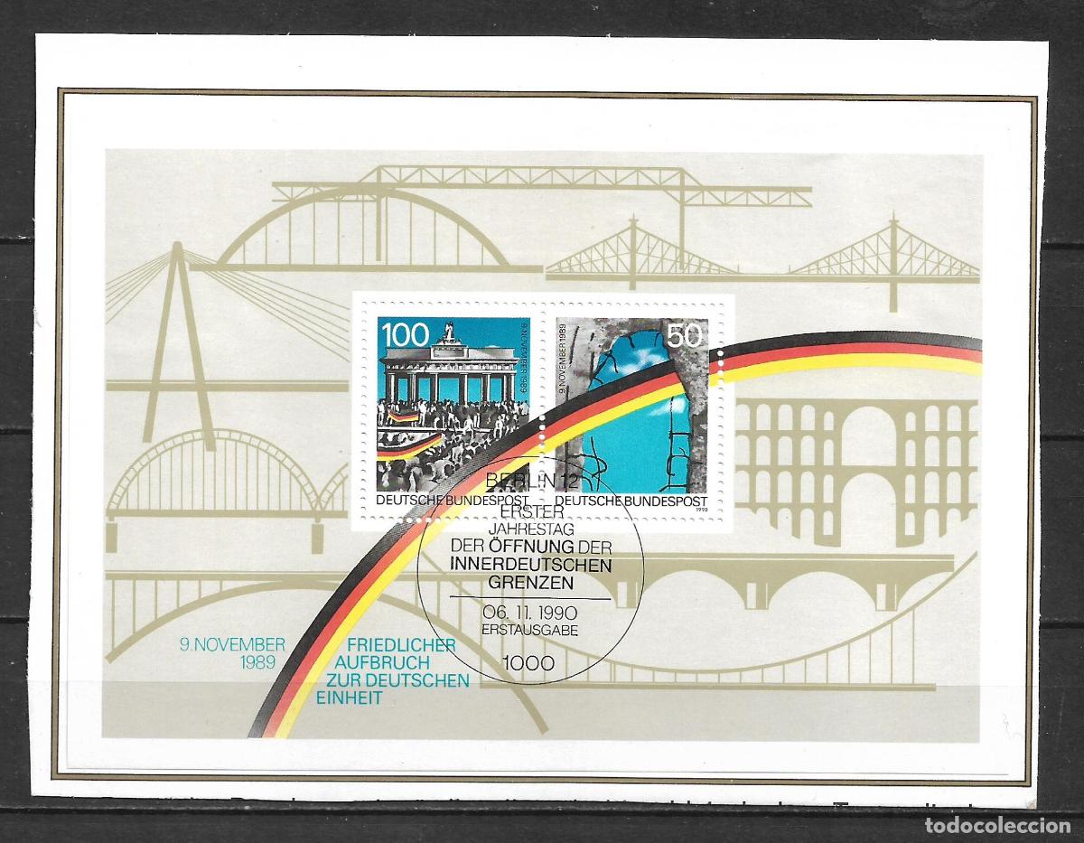 Sellos: alemania 1990 michel hoja bloque 22 usado 4.20&euro; - 24/3