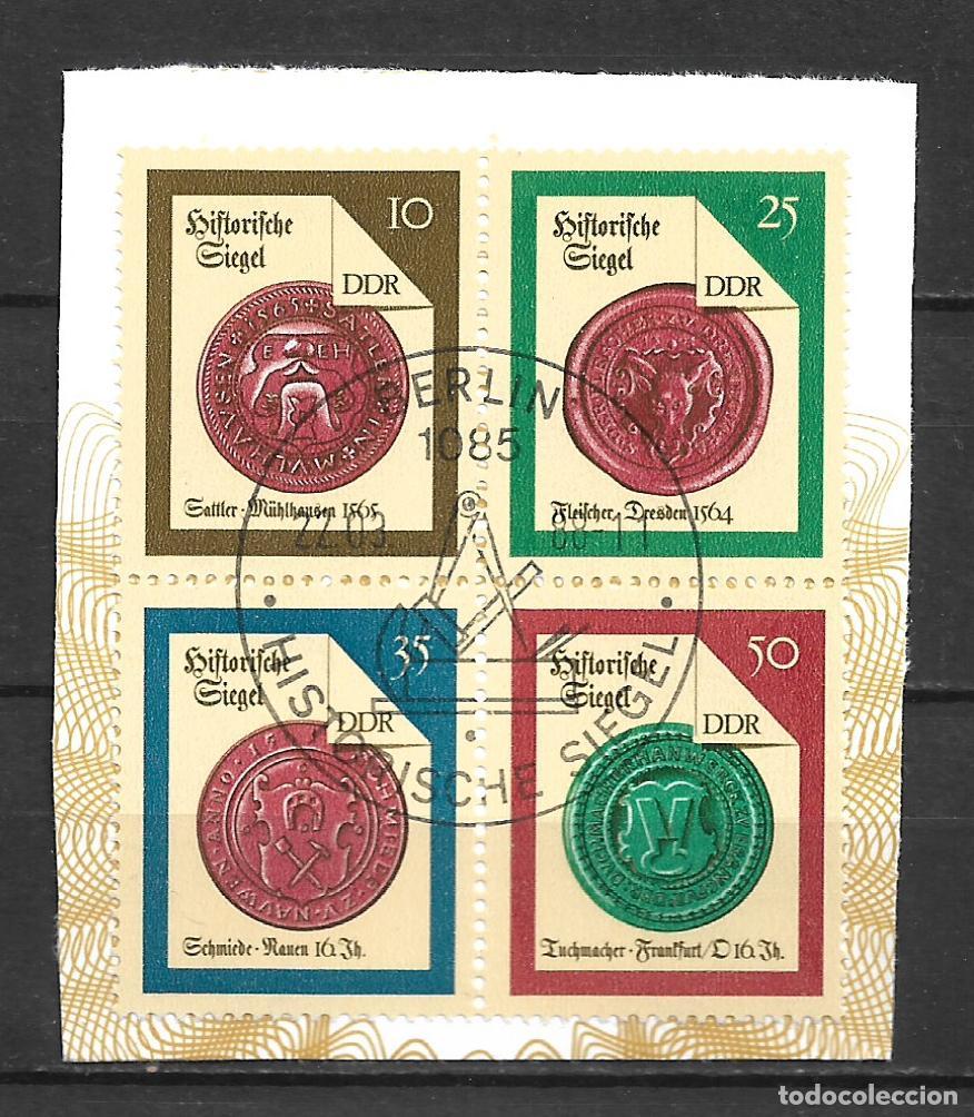 Sellos: alemania ddr 1988 michel 3156/3159 usado 2.50&euro; - 24/4