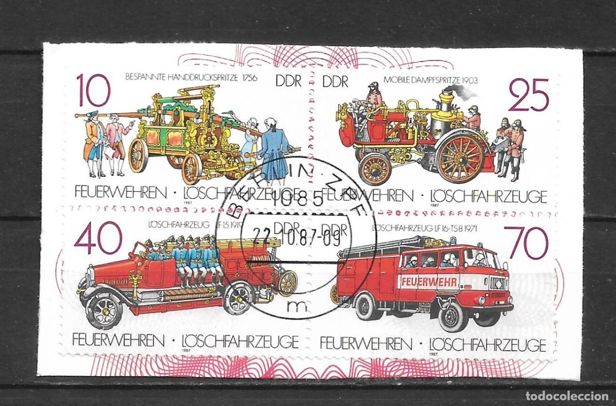Sellos: alemania ddr 1987 michel 3101/3104 usado 4.50&euro; - 24/4