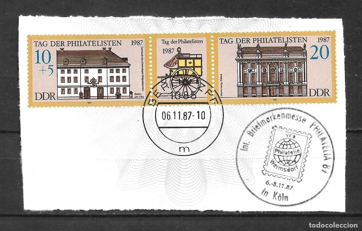 Sellos: alemania ddr 1987 michel 3118/3119 usado 2&euro; - 24/4