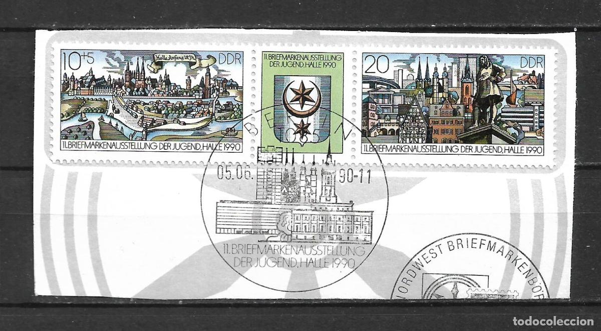 Sellos: alemania ddr 1990 michel 3338/3339 usado 2.20&euro; - 24/4