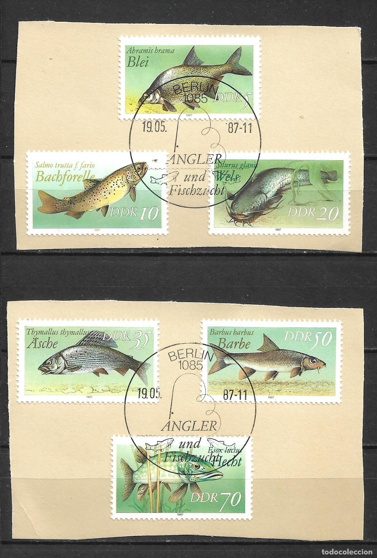 Sellos: alemania ddr 1987 michel 3095/3100 usado 2.50&euro; - 24/4