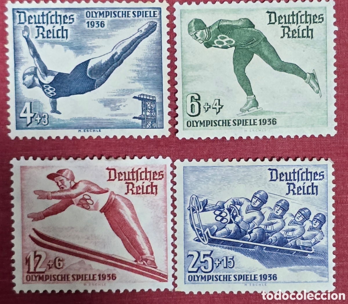 Sellos: Sellos Alemania Juegos Olimpicos de Berlin 1936