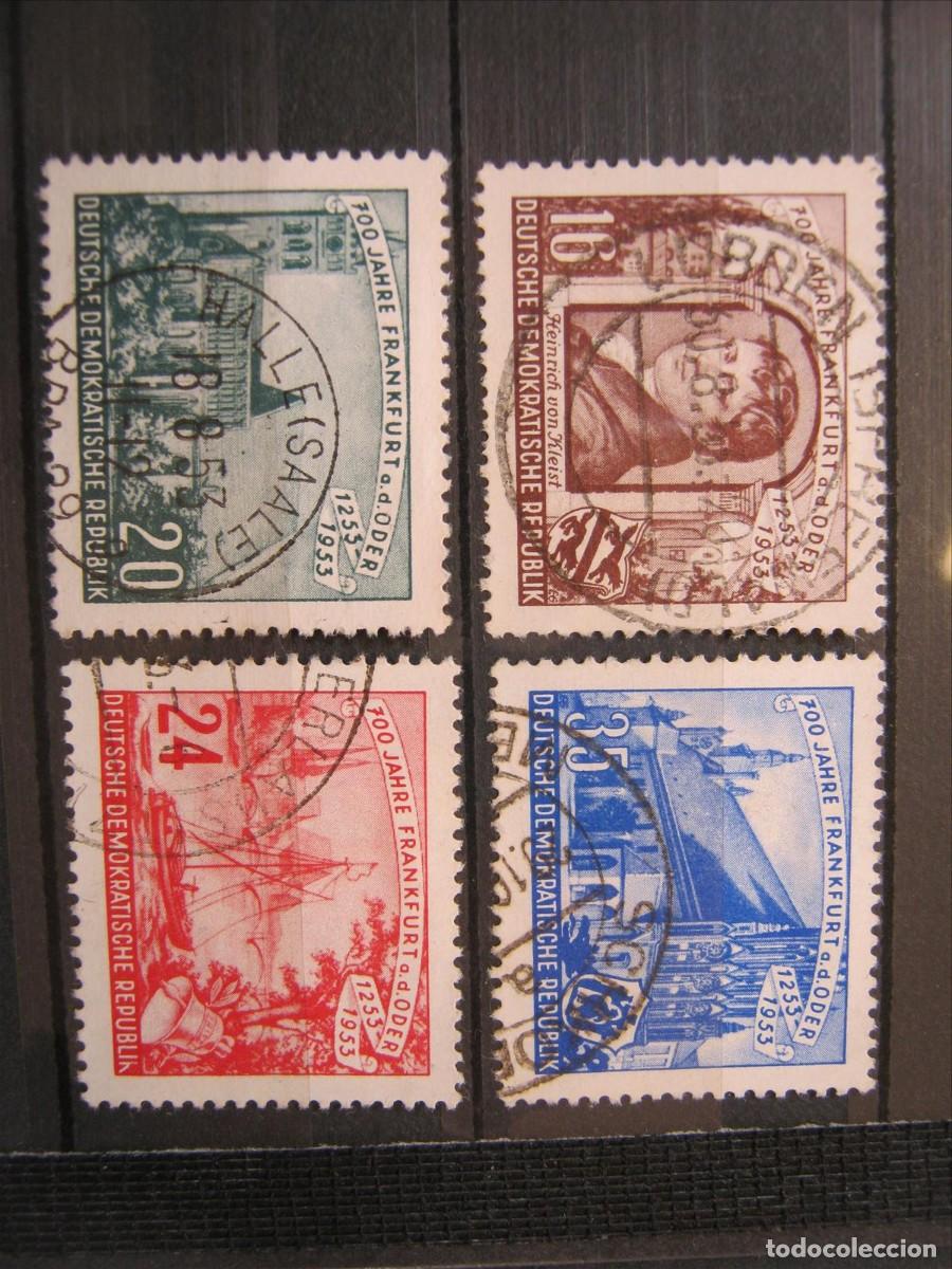 Briefmarken: DDR ALEMANIA ORIENTAL 1953 SERIE YVERT 109/112 USADOS PERFECTOS.