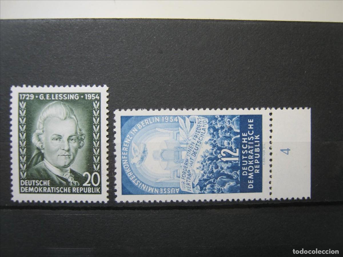 Sellos: DDR ALEMANIA ORIENTAL 1954 SERIES YVERT 146 Y 147 MNH** LUJO.