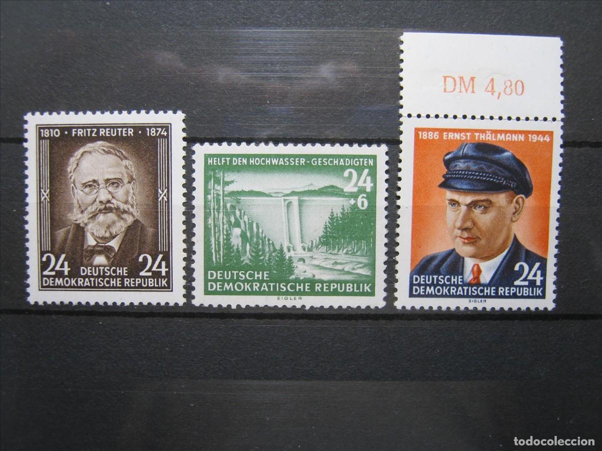 Sellos: DDR ALEMANIA ORIENTAL 1954 SERIES YVERT 168, 169 Y 170 MNH** LUJO.