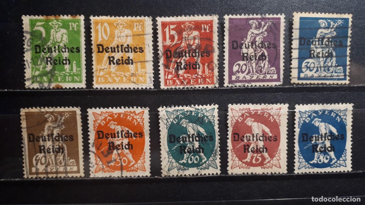 Sellos: ALEMANIA. BAVIERA. Rep. De WEIMAR. &deg;/*. 1920. YVERT 196/305