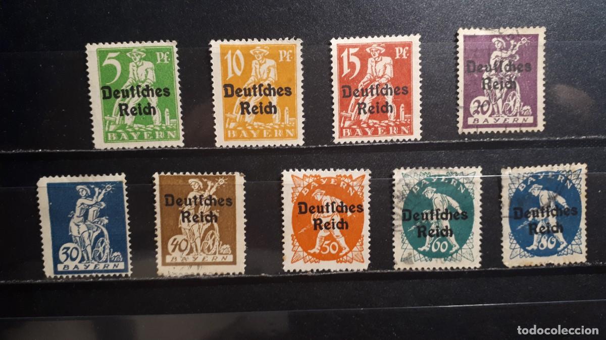 Sellos: ALEMANIA. BAVIERA. Rep. De WEIMAR. &deg;/*. 1920. YVERT 196/203