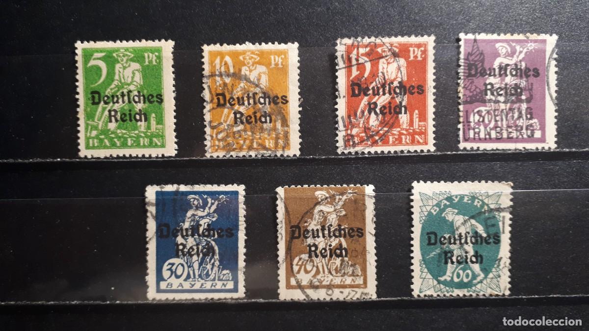 Sellos: ALEMANIA. BAVIERA. Rep. De WEIMAR. &deg;/*. 1920. YVERT 196/201