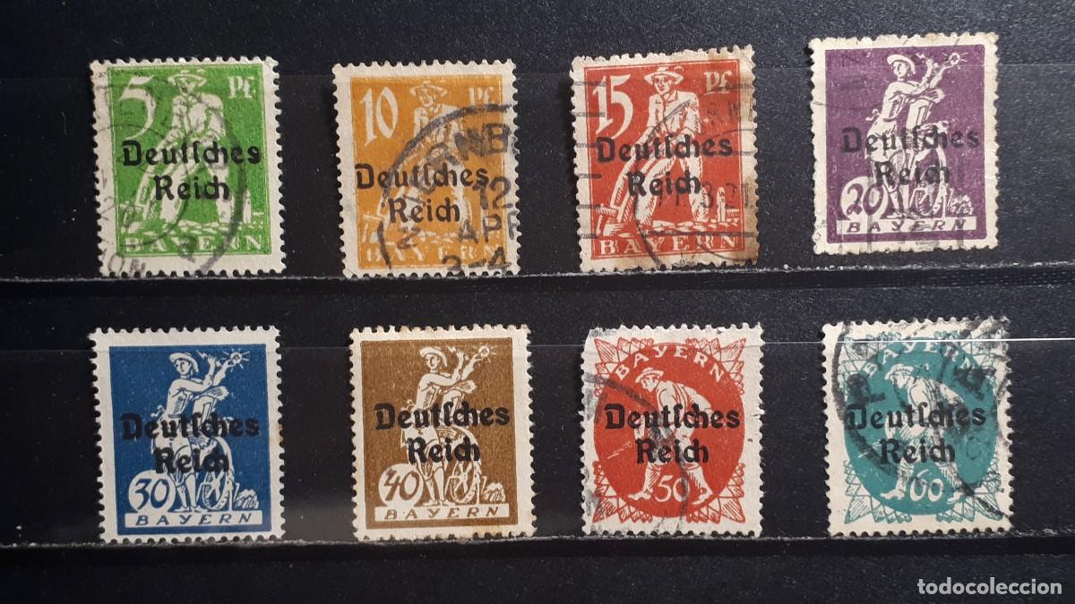 Sellos: ALEMANIA. BAVIERA. Rep. De WEIMAR. &deg;/*. 1920. YVERT 196/203,