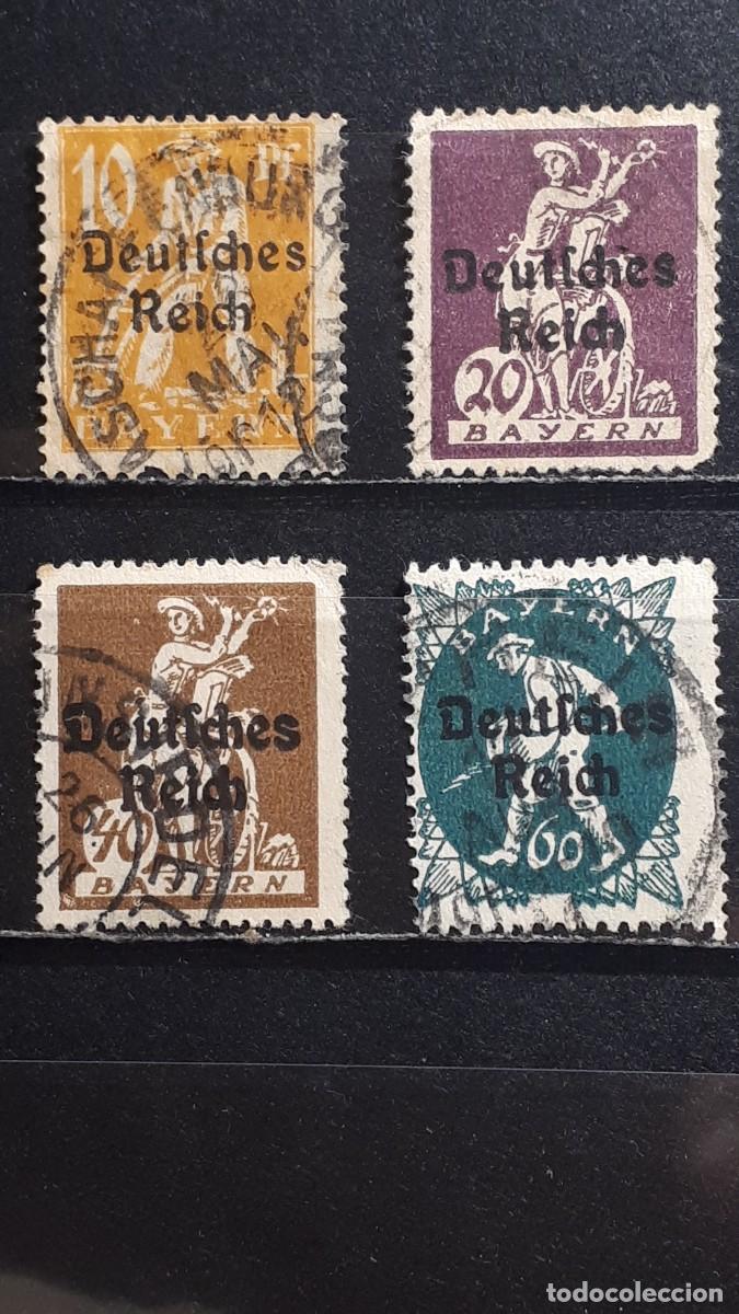 Sellos: ALEMANIA. BAVIERA. Rep. De WEIMAR. &deg;. 1920. YVERT 197, 199, 201, 203.,