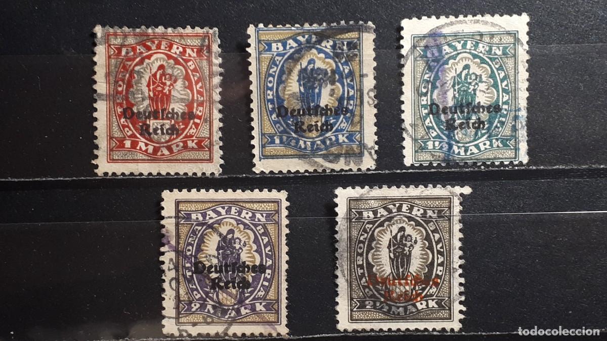 Sellos: ALEMANIA. BAVIERA. Rep. De WEIMAR. &deg;. 1920. YVERT 206/10,