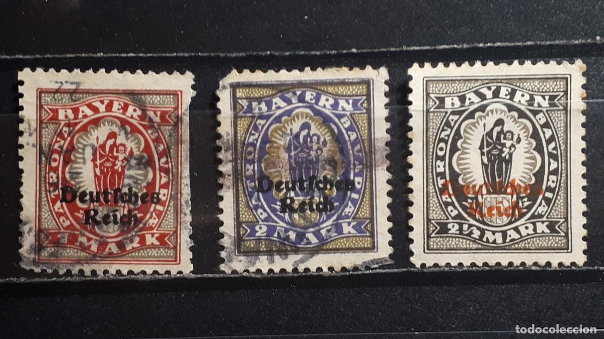 Sellos: ALEMANIA. BAVIERA. Rep. De WEIMAR. &deg;. 1920. YVERT 206, 209/210,