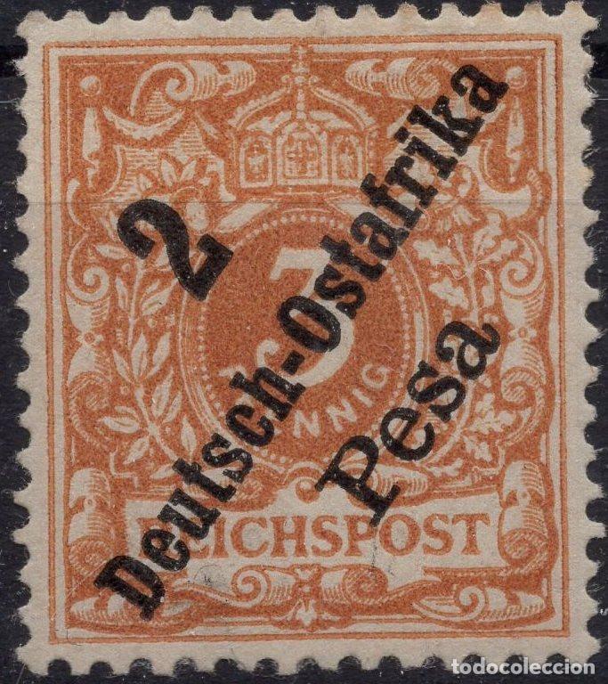 Sellos: ALEMANIA COLONIAS AFRICA DEL ESTE 1893 STAMP MICHEL DR-OA 6