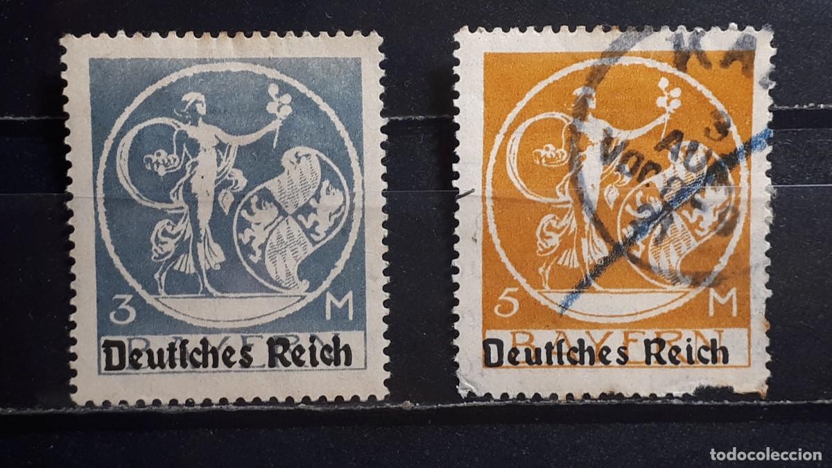 Sellos: ALEMANIA. BAVIERA. Rep. De WEIMAR. */&deg;. 1920. YVERT 211, 213