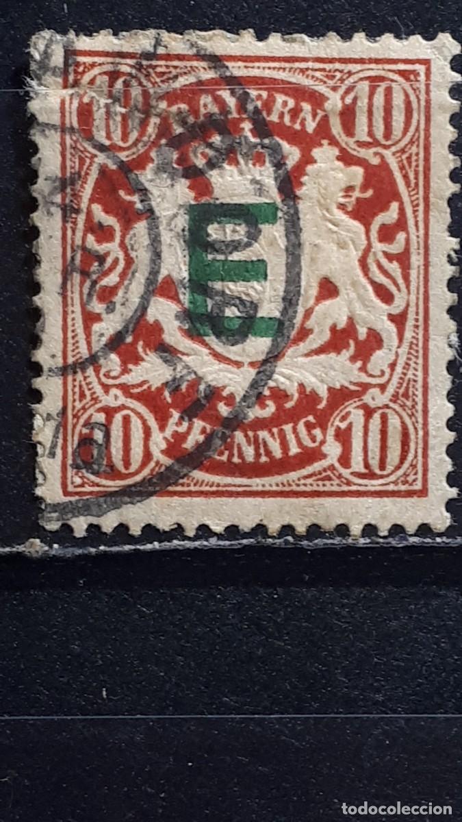 Sellos: ALEMANIA. BAVIERA. &deg;. 1908. YVERT Servicios 3