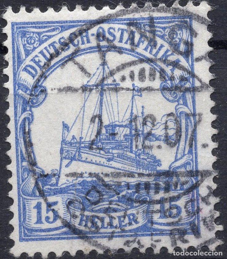 Sellos: ALEMANIA COLONIAS AFRICA DEL ESTE 1908 STAMP MICHEL DR-OA 33B