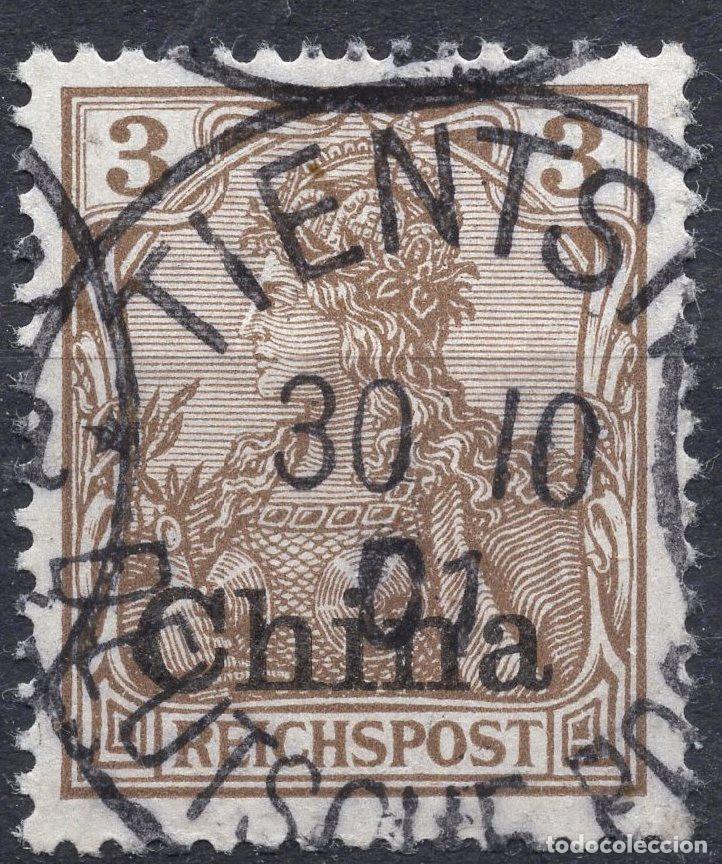 Sellos: ALEMANIA COLONIAS CHINA 1901 STAMP MICHEL DR-CHI 15A