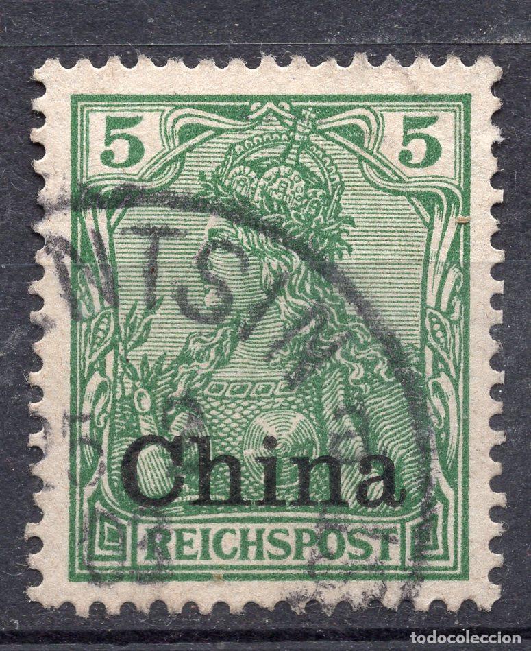 Sellos: ALEMANIA COLONIAS CHINA 1901 STAMP MICHEL DR-CHI 16