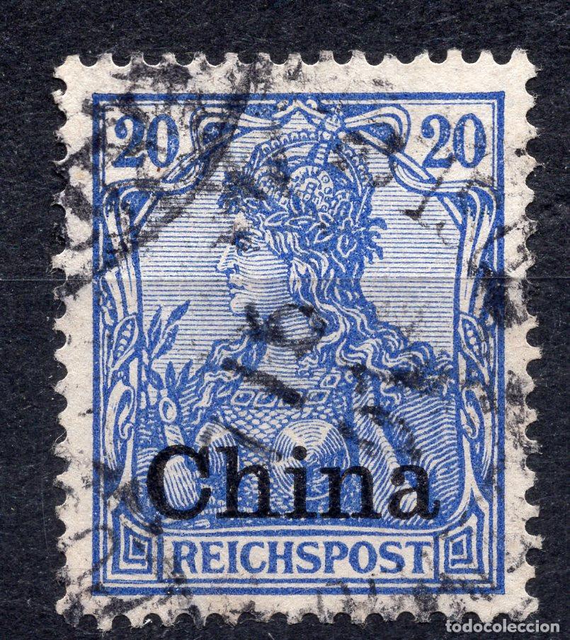 Sellos: ALEMANIA COLONIAS CHINA 1901 STAMP MICHEL DR-CHI 18