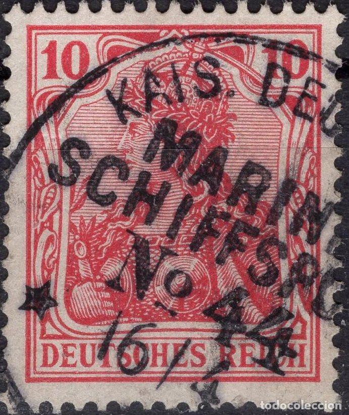 Sellos: ALEMANIA COLONIAS CHINA 1905 STAMP MICHEL DR-CHI marine schiffpost