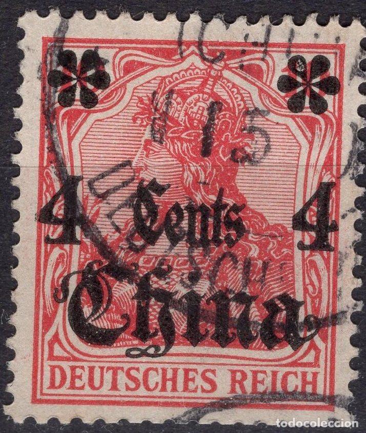 Sellos: ALEMANIA COLONIAS CHINA 1911 STAMP MICHEL DR-CHI 40A