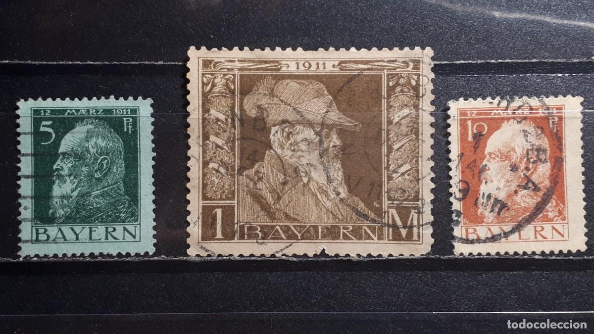 Sellos: ALEMANIA. BAVIERA. &deg;. 1911. YVERT 77, 78, 110