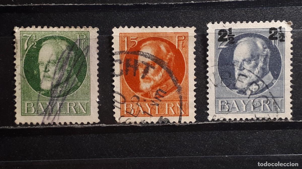 Sellos: ALEMANIA. BAVIERA. &deg;. A&Ntilde;O 1916-20. YVERT 112,114/5