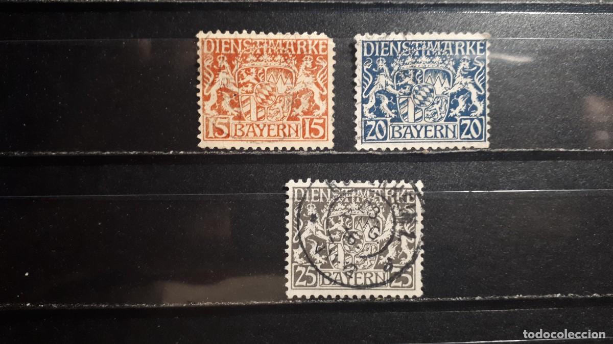 Sellos: ALEMANIA. BAVIERA. &deg;. A&Ntilde;O 1916-20. YVERT servicios. 20/2.