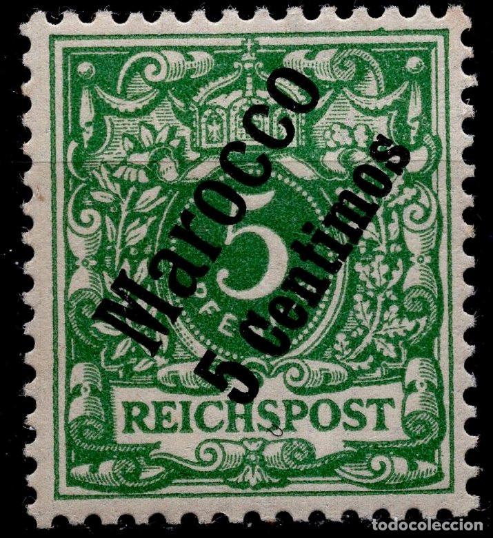 Sellos: ALEMANIA COLONIAS MARRUECOS 1899 STAMP MICHEL DR-MA 2