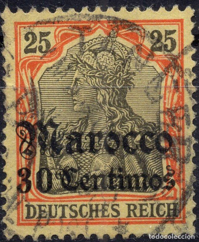 Sellos: ALEMANIA COLONIAS MARRUECOS 1911 STAMP MICHEL DR-MA 38