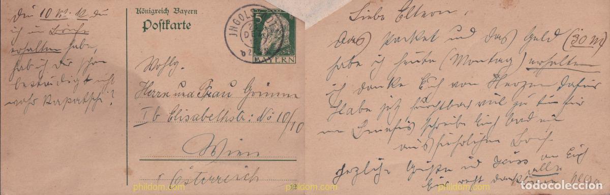 Sellos: 781657 USED ALEMANIA. Baviera 1911 MOTIVOS VARIOS, FILIGRANA ONDULADA HORIZONTAL Y VERTICAL