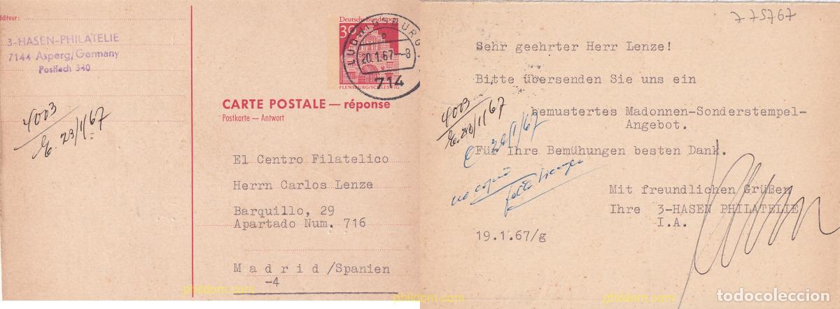 Sellos: 775767 USED ALEMANIA FEDERAL 1966 EDIFICIOS HISTORICOS